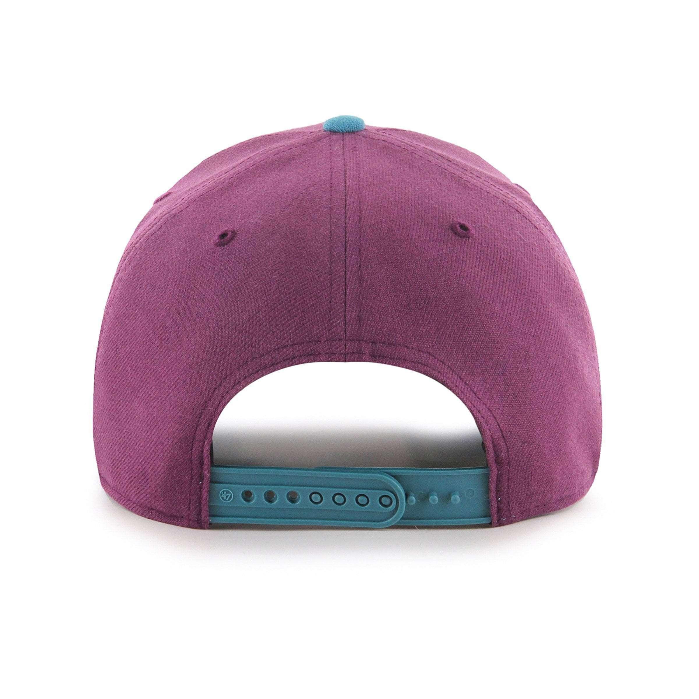 47 Brand Caps Anaheim Mighty Ducks ‘47 NHL Cold Zone MVP DP Pre-Curved Snapback Hat - Plum