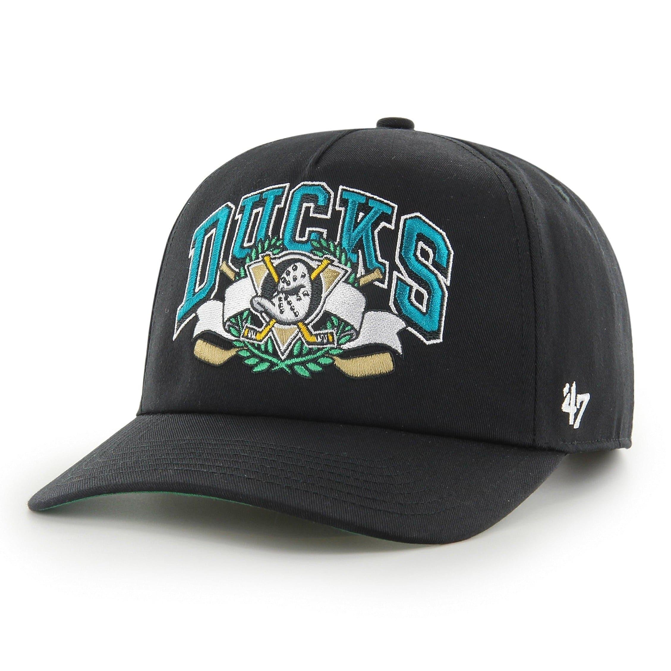 47 Brand Caps Anaheim Mighty Ducks '47 NHL Laurel MVP DP Pre-Curved Snapback Hat - Black