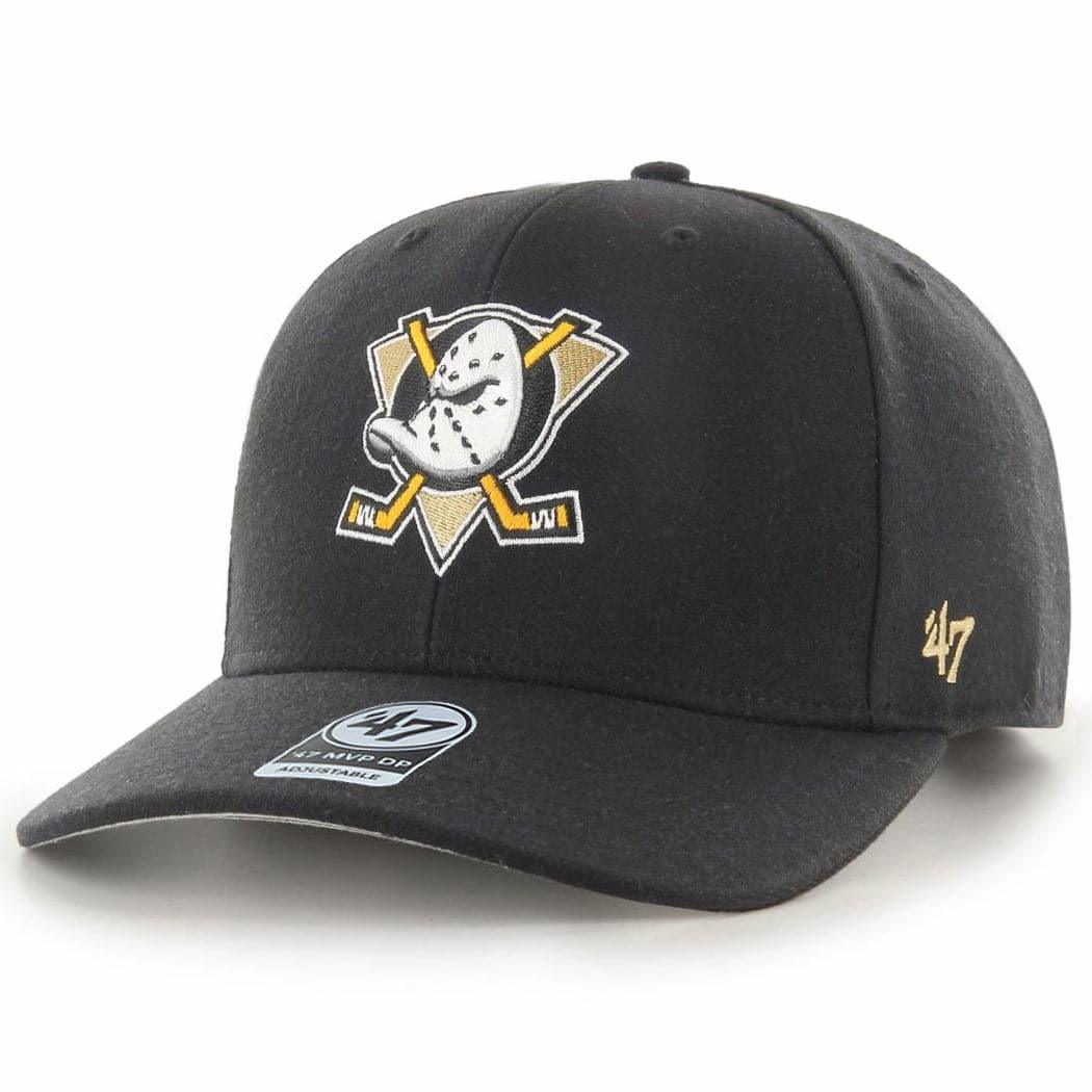 47 Brand Caps Anaheim Mighty Ducks '47 NHL Team MVP DP Pre-Curved Snapback Hat - Black
