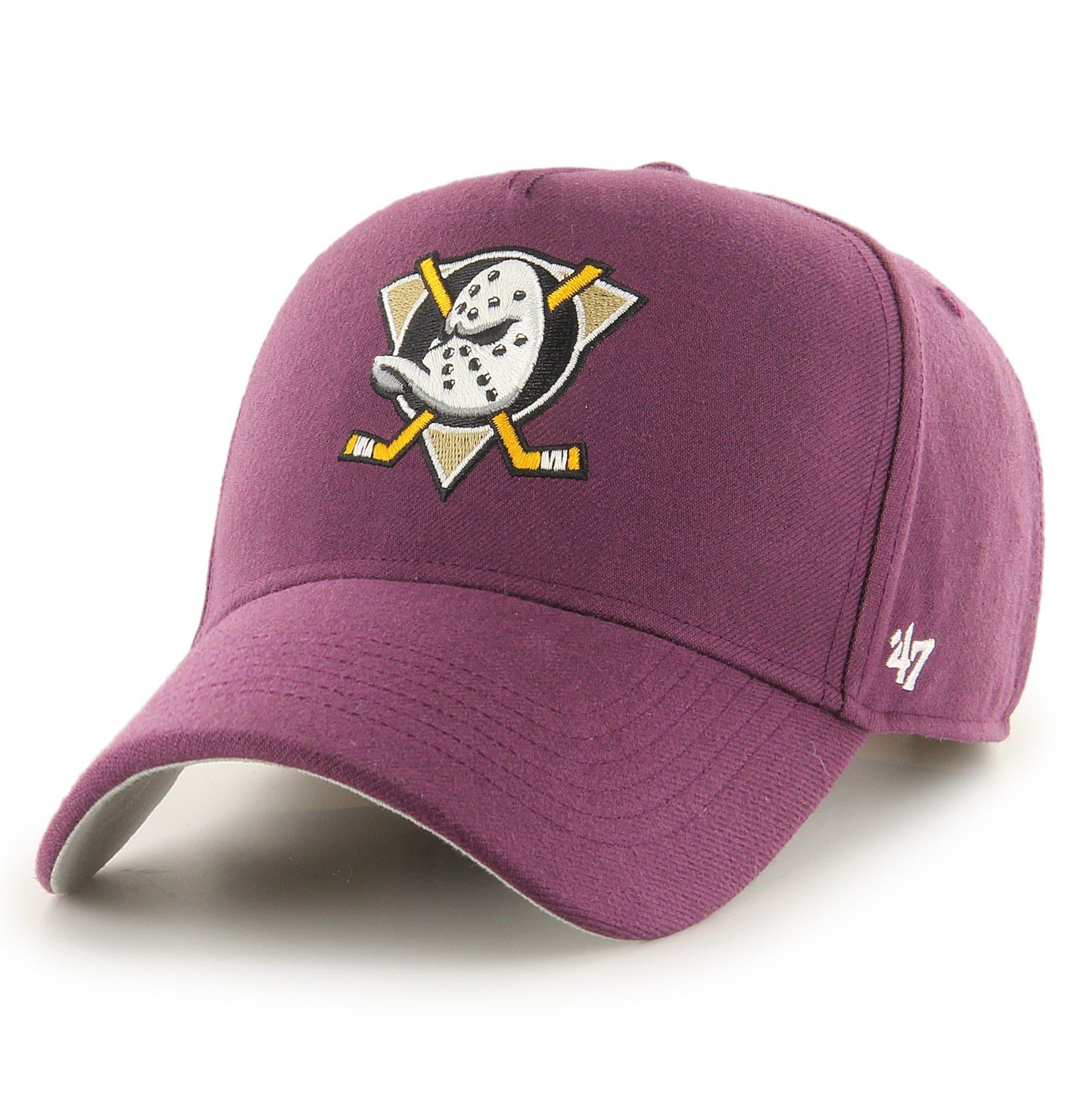 47 Brand Caps Anaheim Mighty Ducks ‘47 NHL Team MVP DT Pinch Curve Snapback Hat - Plum