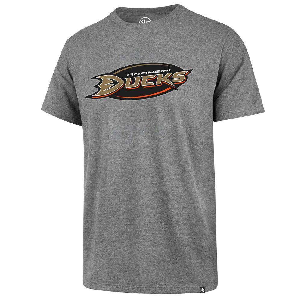 47 Brand T-Shirts Anaheim Mighty Ducks '47 NHL Wordmark Splitter T-Shirt - Grey