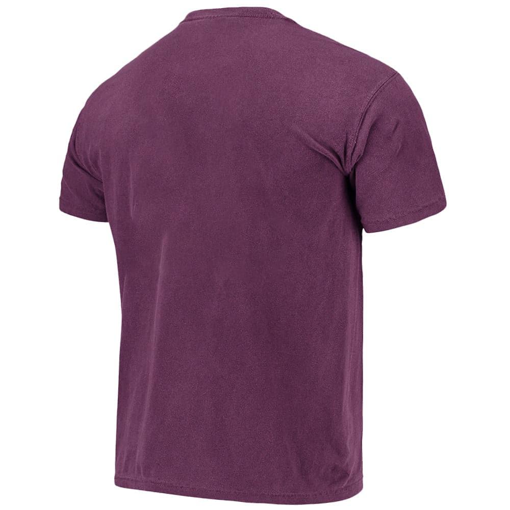 Majestic Athletic T-Shirts Anaheim Mighty Ducks Majestic NHL Crest Arch Vintage T-Shirt - Faded Purple