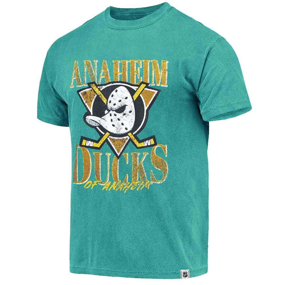 Majestic Athletic T-Shirts Anaheim Mighty Ducks Majestic NHL Graphic Vintage T-Shirt - Faded Teal