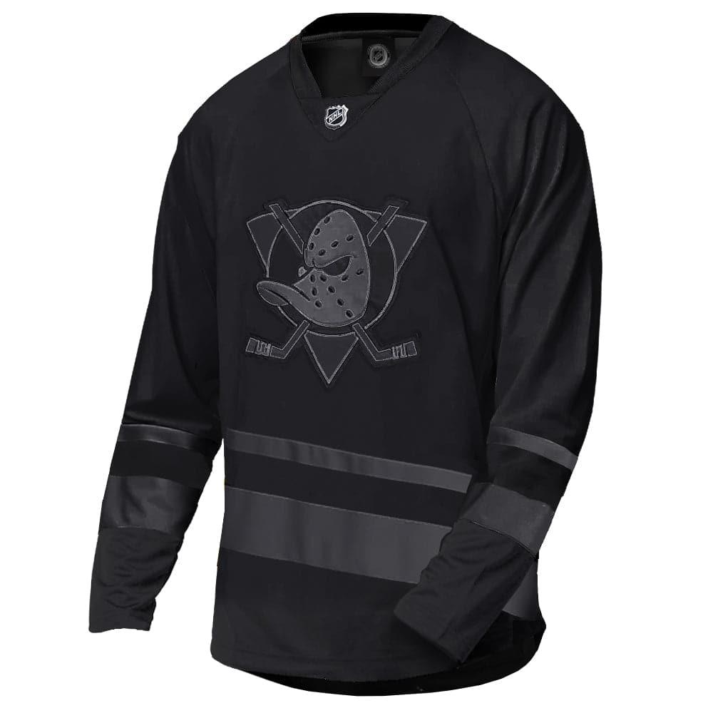 Majestic Athletic Jerseys Anaheim Mighty Ducks Majestic NHL Triple Black Replica Jersey - Black