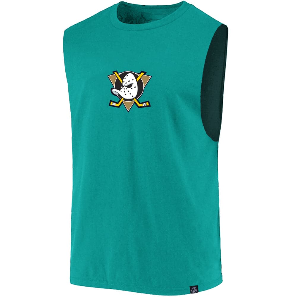 NHL Branded T-Shirts Anaheim Mighty Ducks NHL Bailey Sleeveless Muscle T-Shirt - Teal