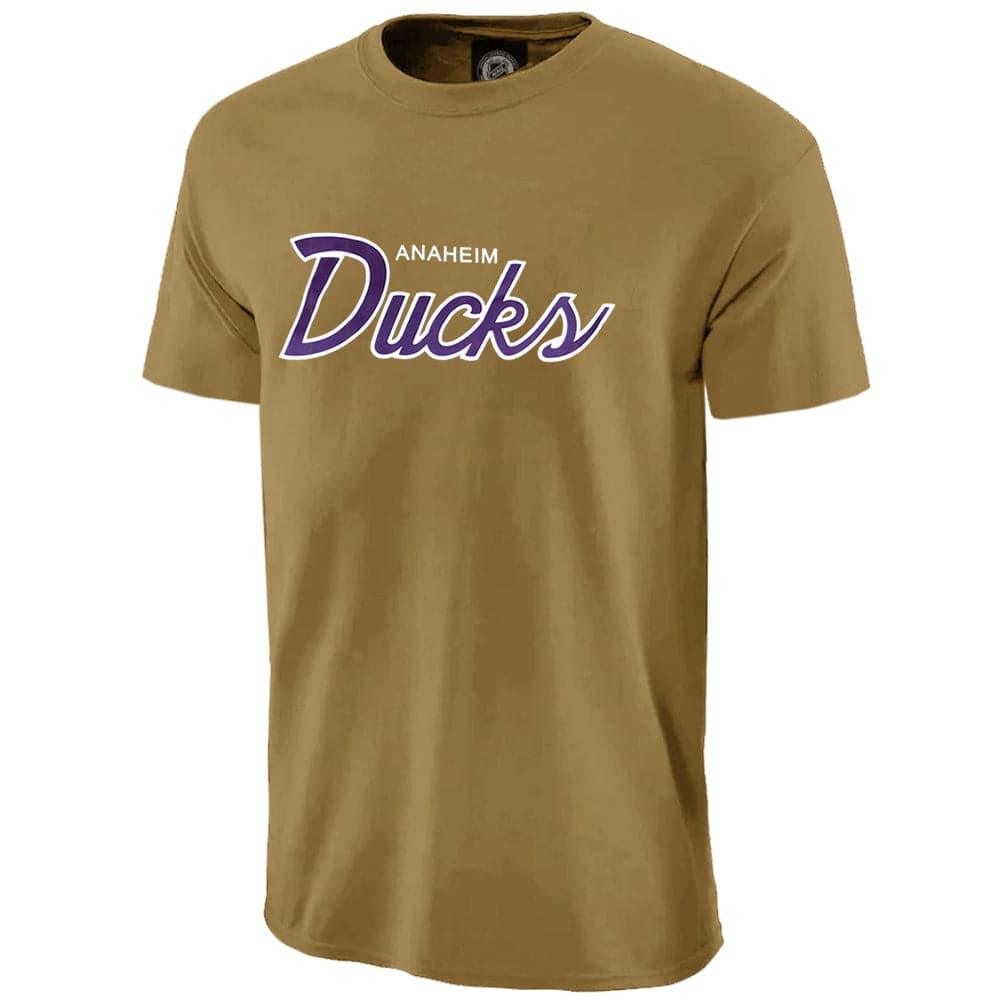 NHL Branded T-Shirts Anaheim Mighty Ducks NHL Branded Team Scripto T-Shirt - Mustard