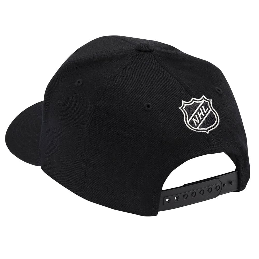 NHL Branded Caps Anaheim Mighty Ducks NHL Gold Enamel Logo 110 Curve Snapback Hat - Black
