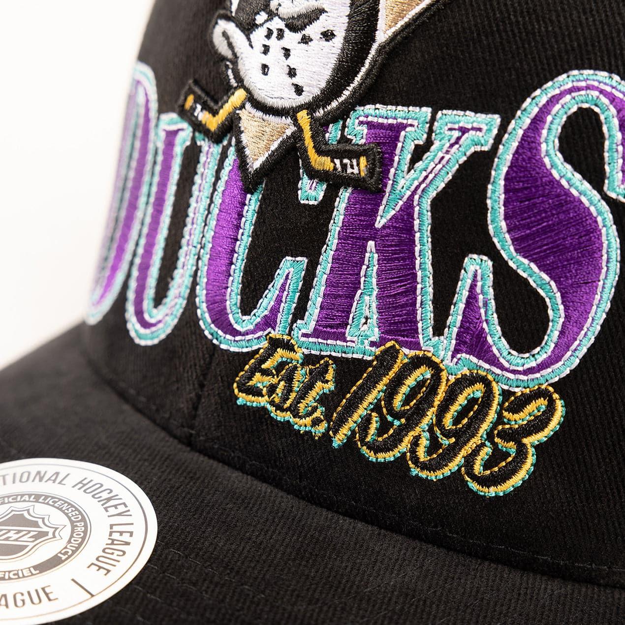 NHL Branded Caps Anaheim Mighty Ducks NHL Wave Pro Crown Snapback Hat - Faded Black