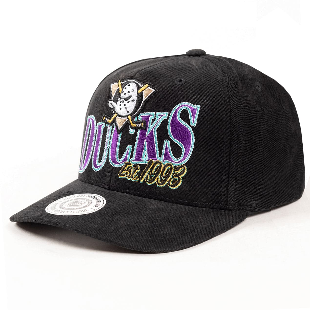 NHL Branded Caps Anaheim Mighty Ducks NHL Wave Pro Crown Snapback Hat - Faded Black