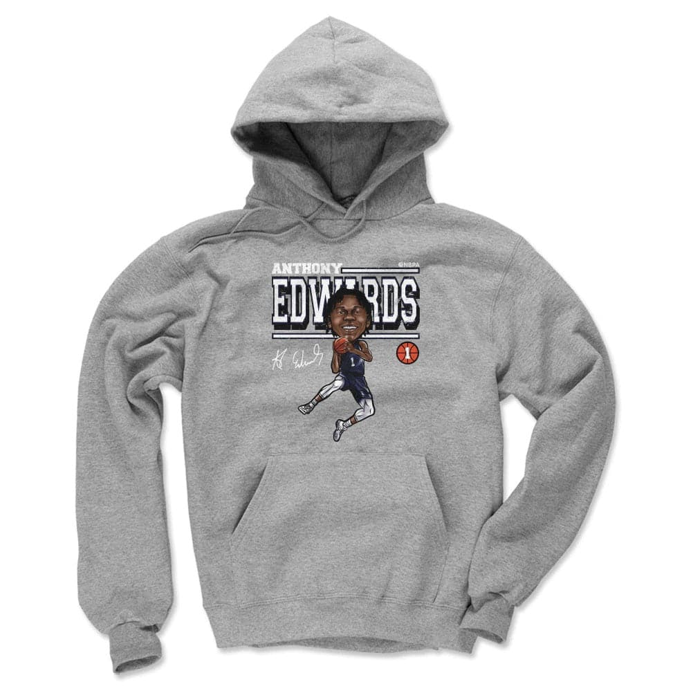 500 Level Jumpers Anthony Edwards Minnesota Timberwolves 500 Level NBA Cartoon Hoodie Jumper - Grey