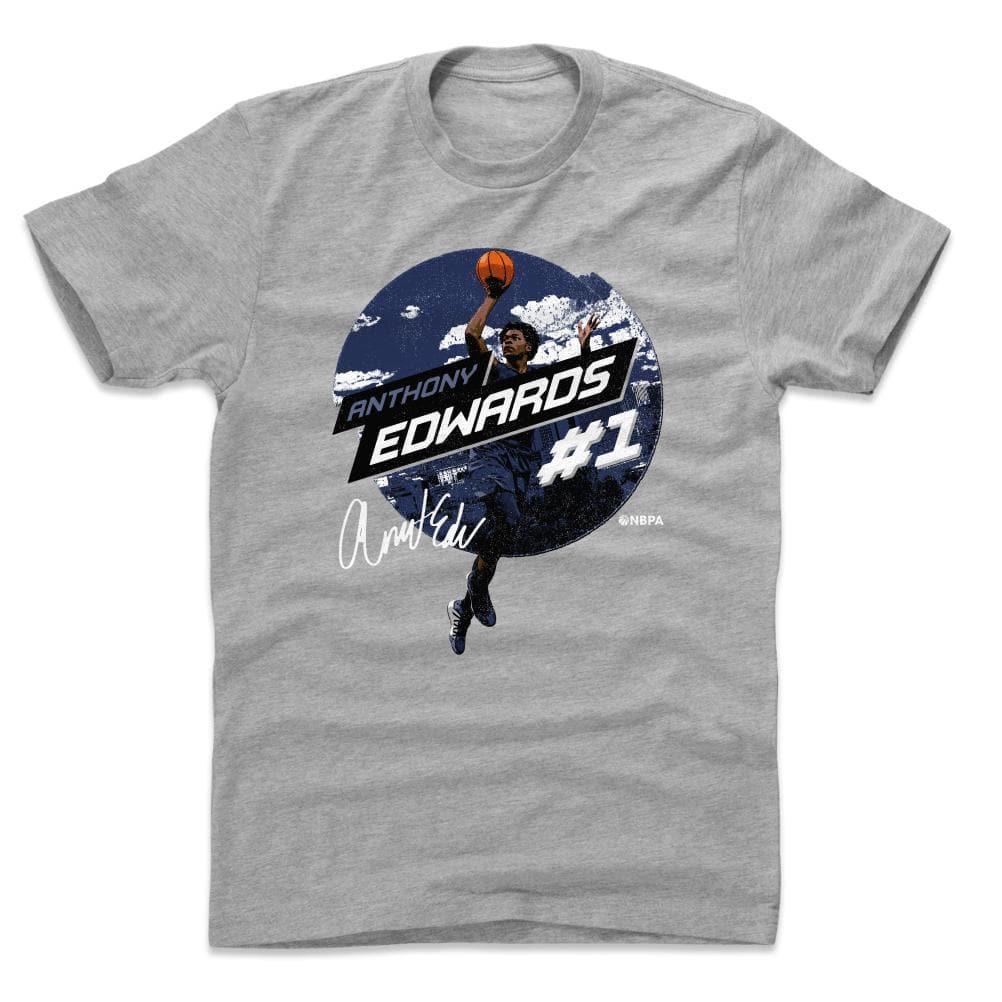 500 Level T-Shirts Anthony Edwards Minnesota Timberwolves 500 Level NBA City Emblem T-Shirt - Grey