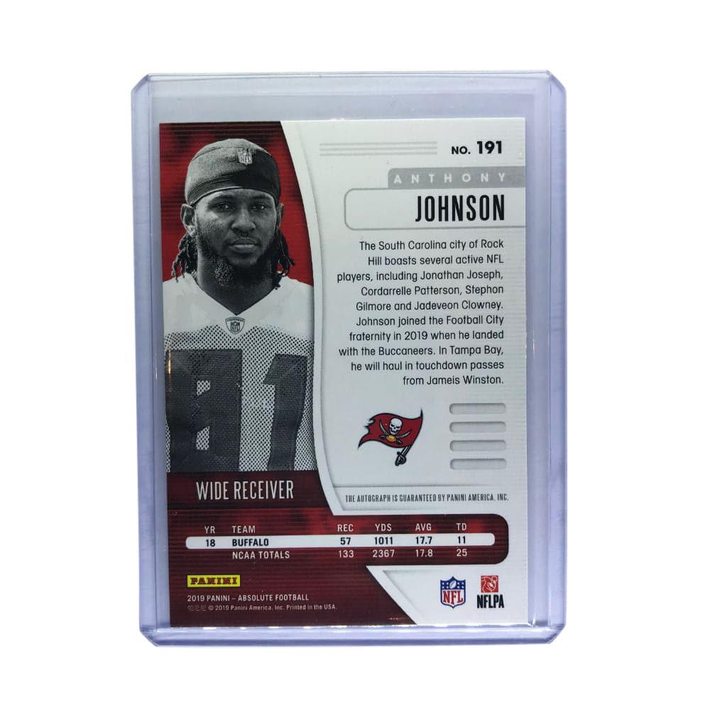 Panini Cards Anthony Johnson Tampa Bay Buccaneers 2019 Panini Absolute NFL Rookie Auto 3/5 Card
