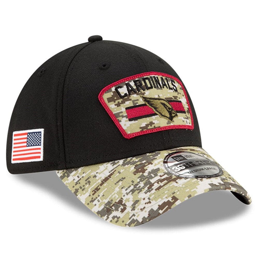 New Era Caps Arizona Cardinals New Era NFL 2021 Salute To Service 39THIRTY Flex Fit Hat - Black