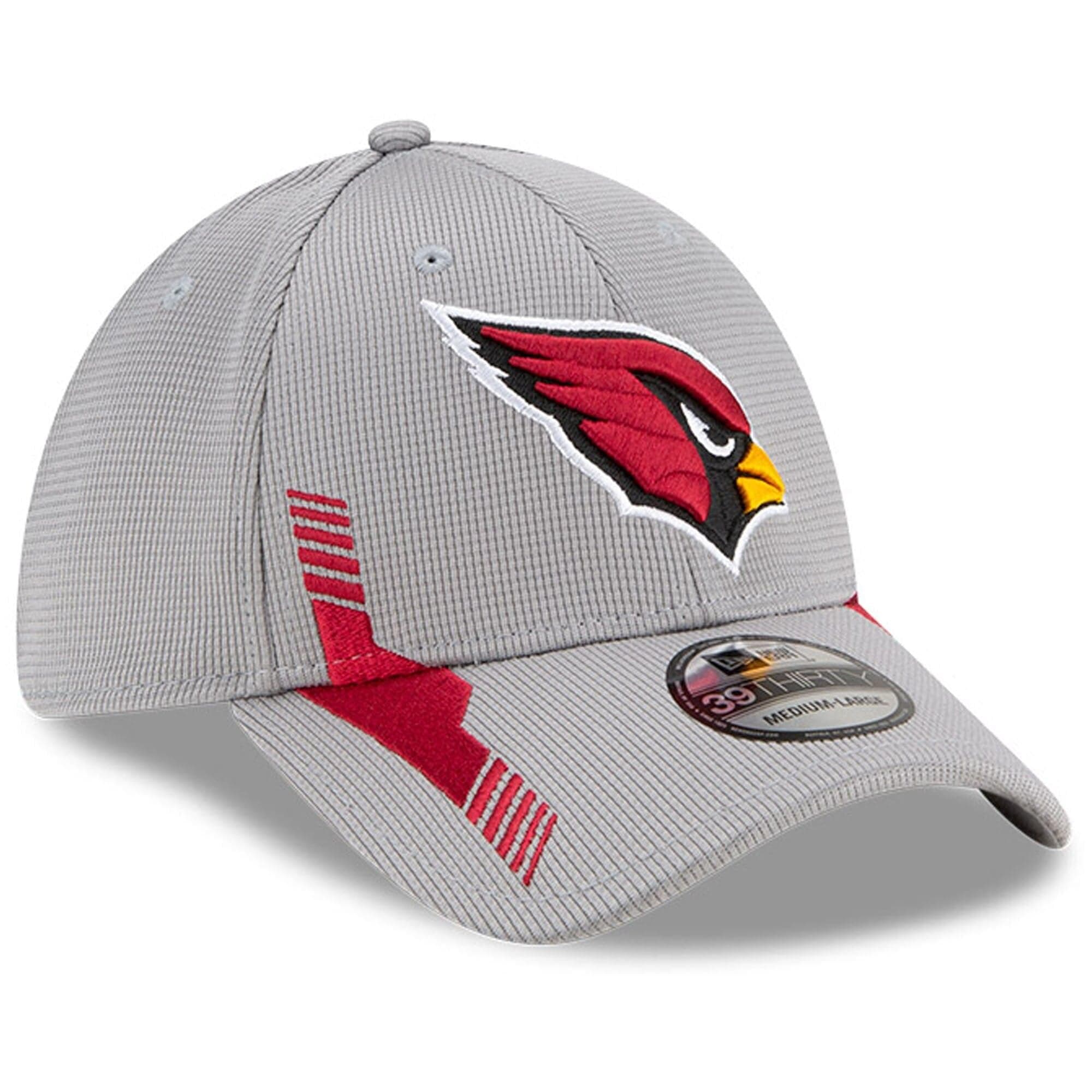 New Era Caps Arizona Cardinals New Era NFL 2021 Sideline Home 39THIRTY Flex Fit Hat - Grey