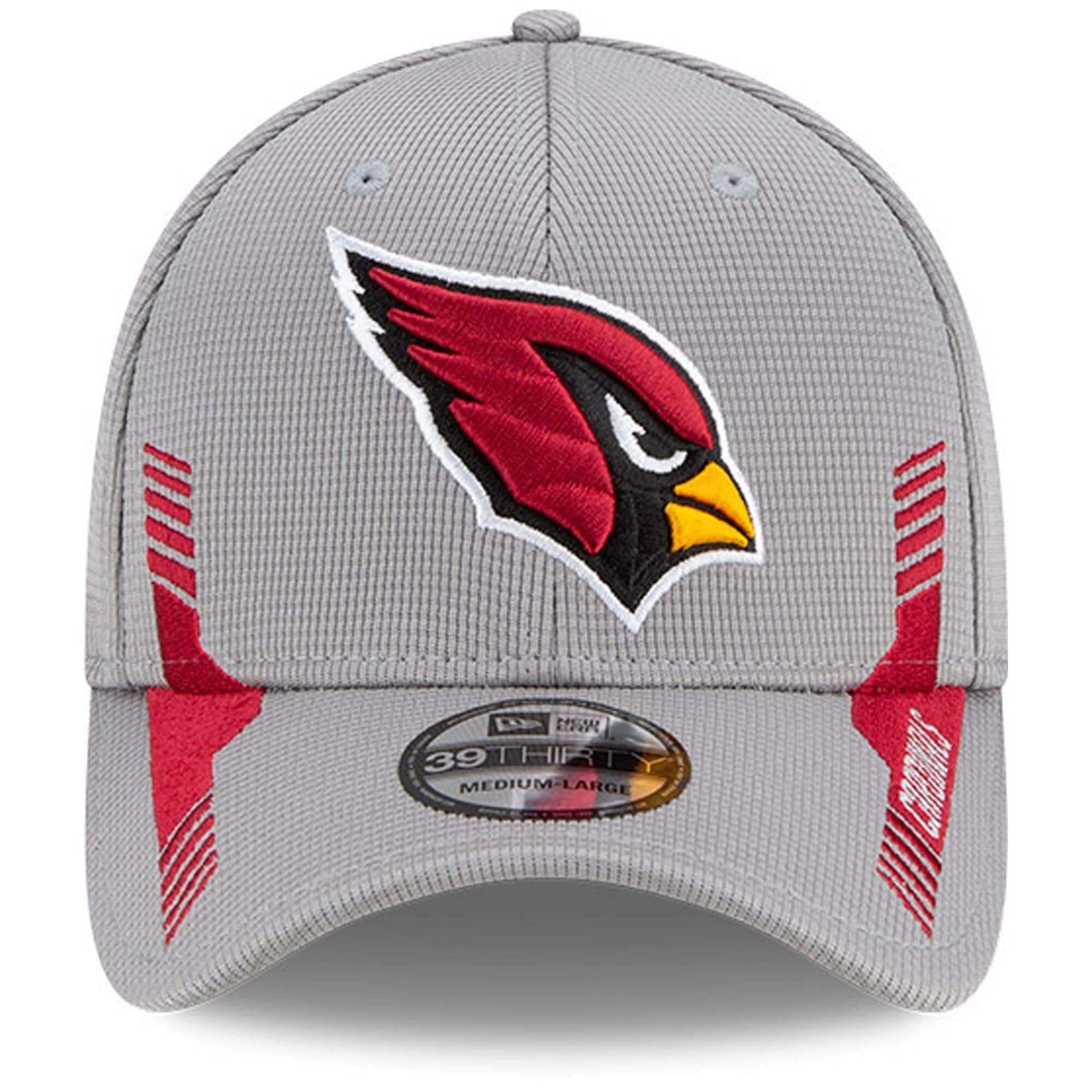 New Era Caps Arizona Cardinals New Era NFL 2021 Sideline Home 39THIRTY Flex Fit Hat - Grey