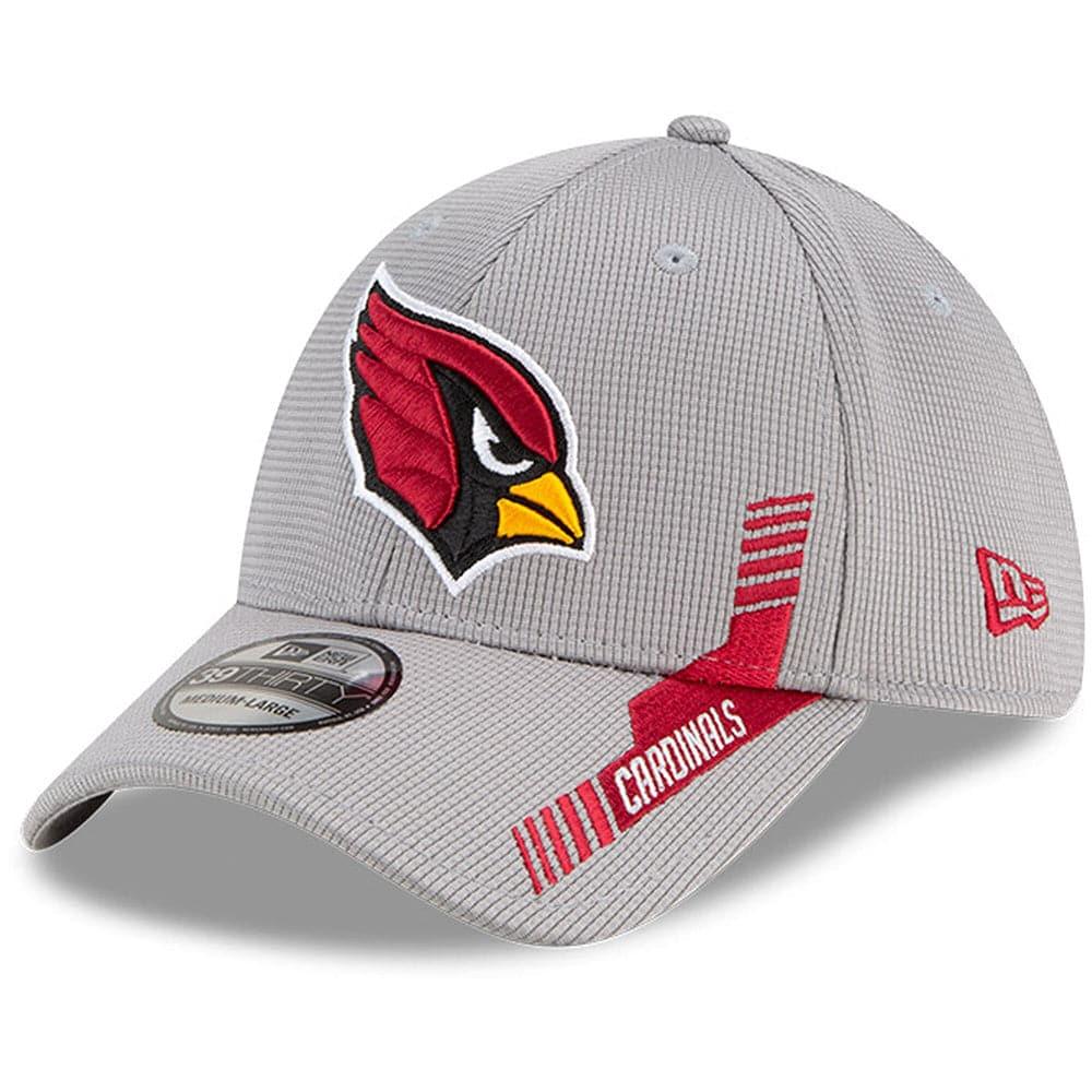 New Era Caps Arizona Cardinals New Era NFL 2021 Sideline Home 39THIRTY Flex Fit Hat - Grey