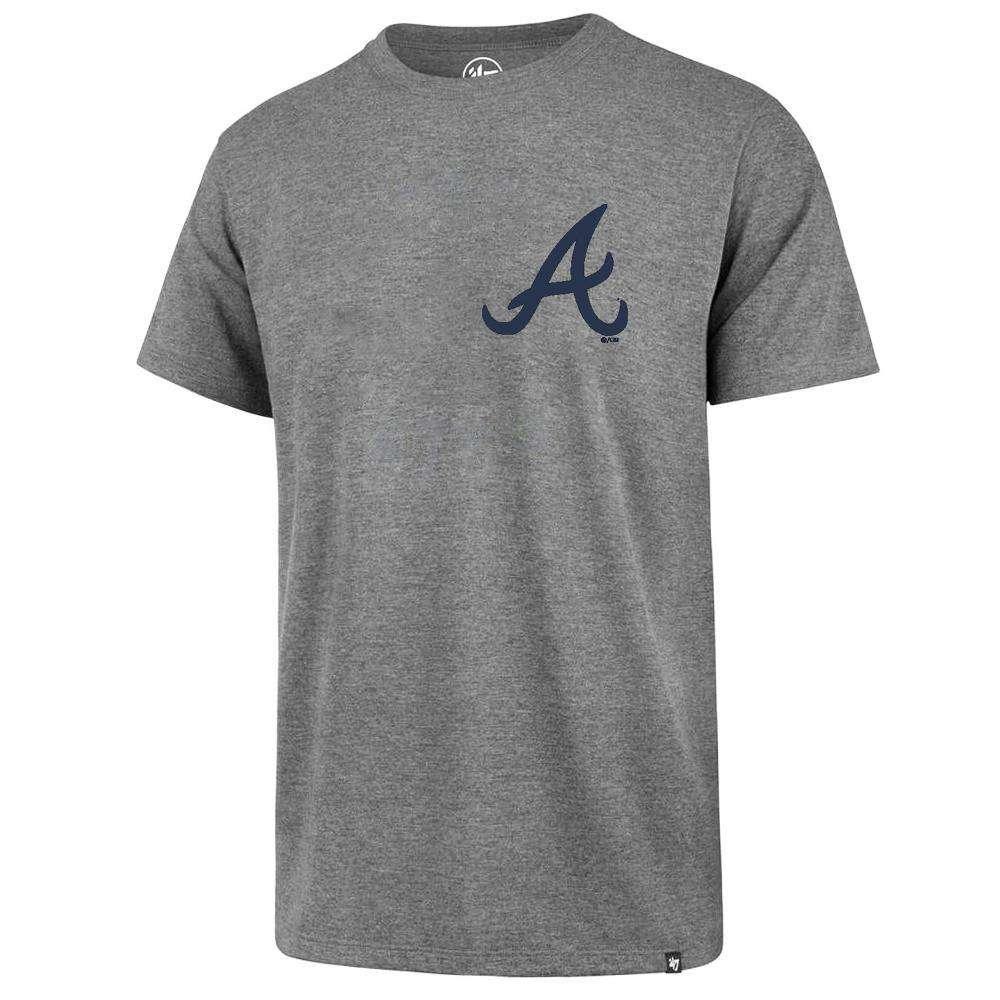 47 Brand T-Shirts Atlanta Braves '47 MLB Chest Imprint Splitter T-Shirt - Grey