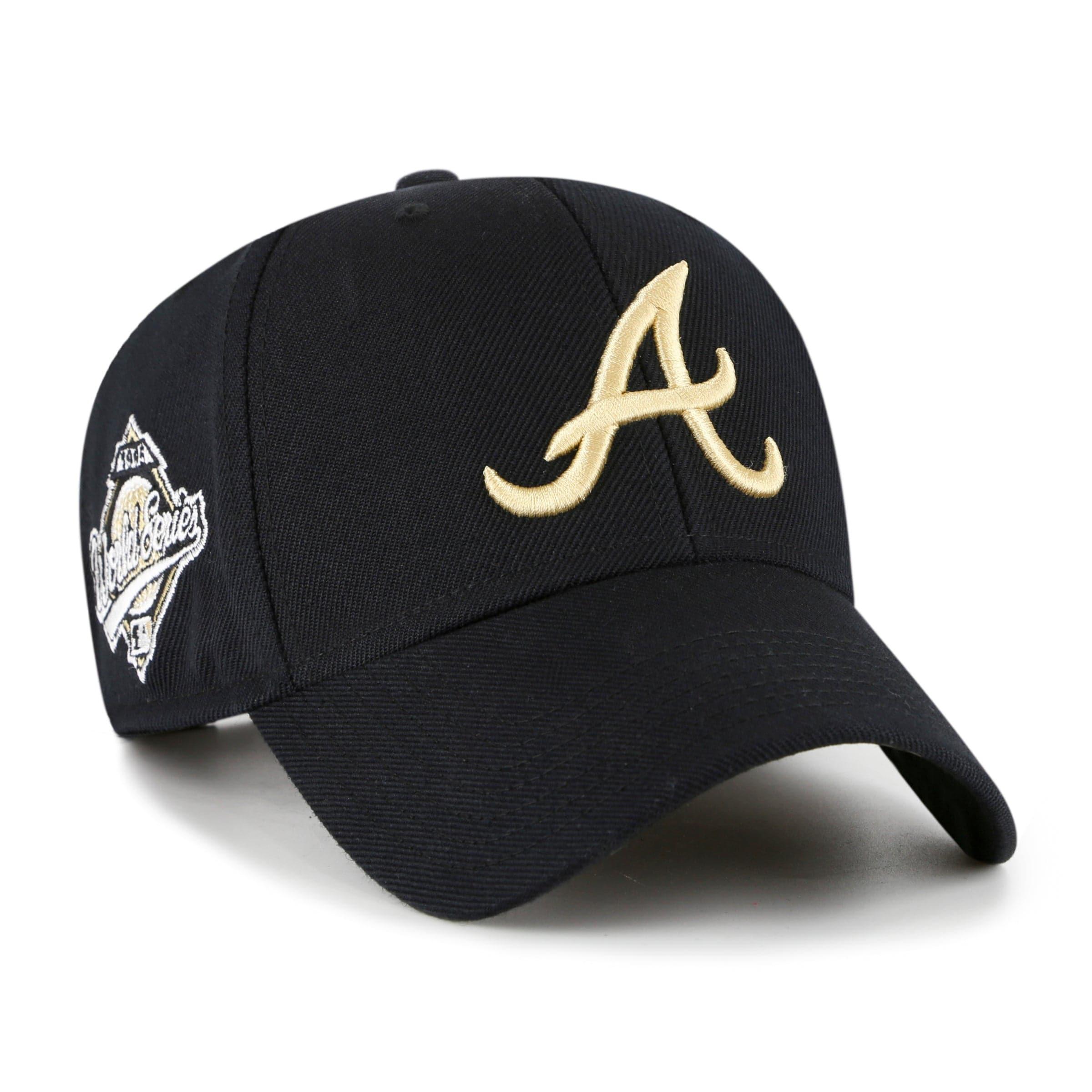 47 Brand Caps Atlanta Braves '47 MLB Gold World Series MVP Snapback Hat - Black