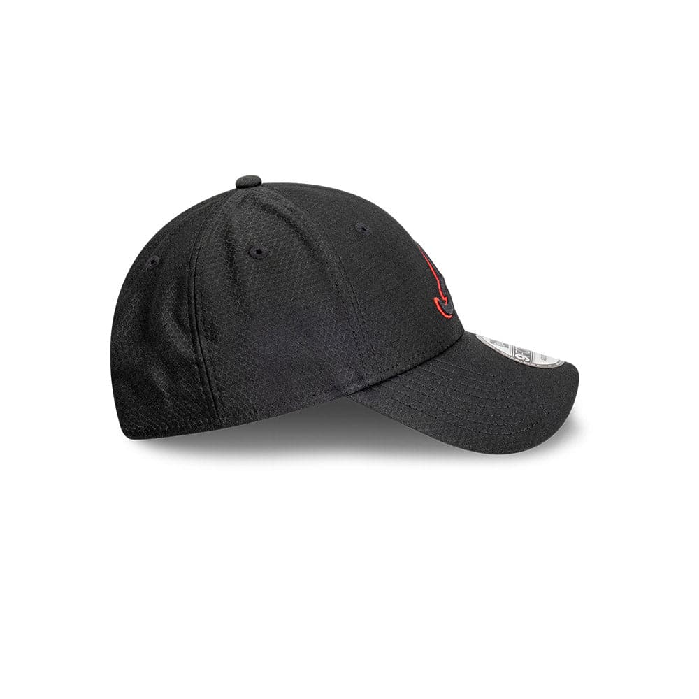 New Era Caps Atlanta Braves New Era MLB Hex Pop Mesh 9FORTY Strapback Hat - Black