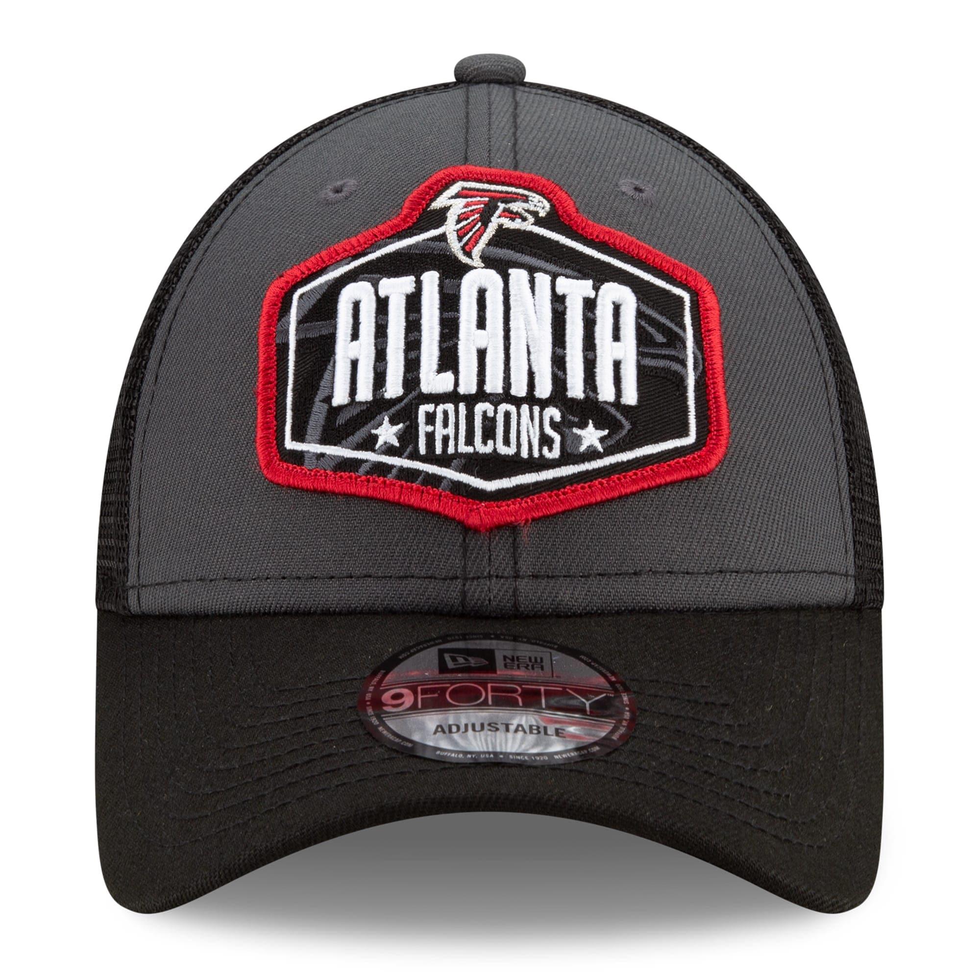 New Era Caps Atlanta Falcons New Era 2021 NFL Draft 9FORTY Snapback Curve Hat - Graphite
