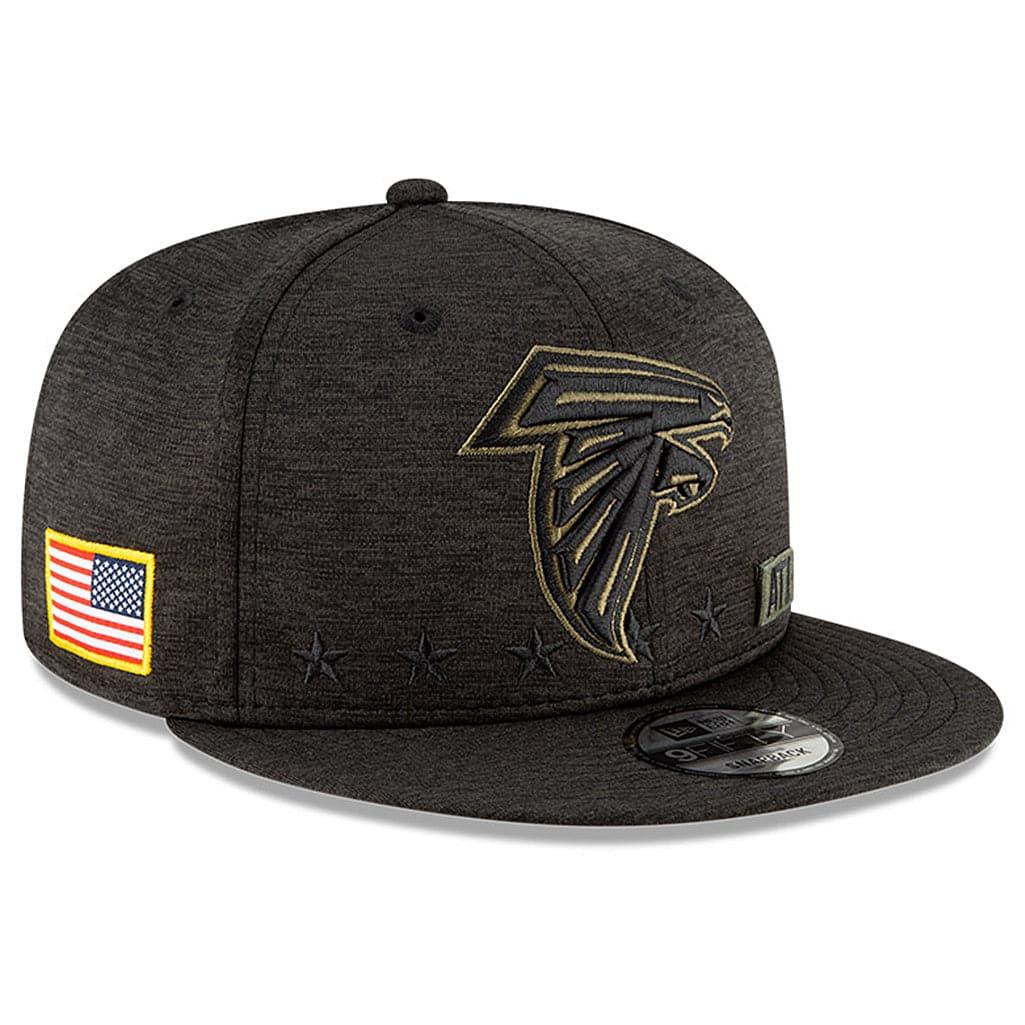 New Era Caps Atlanta Falcons New Era NFL 2020 Salute To Service 9FIFTY Snapback Hat - Black
