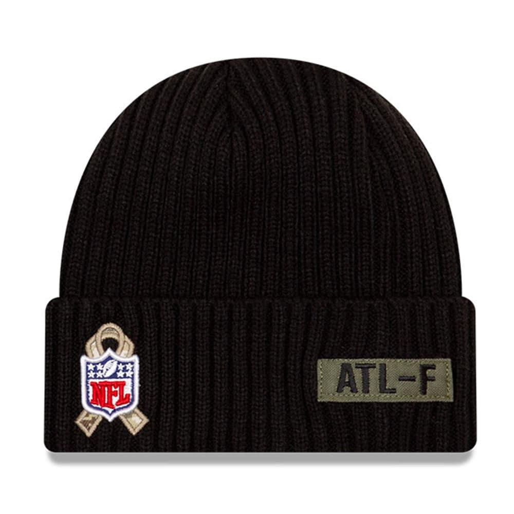 New Era Beanies Atlanta Falcons New Era NFL 2020 Salute To Service Cuffed Knit Beanie - Black