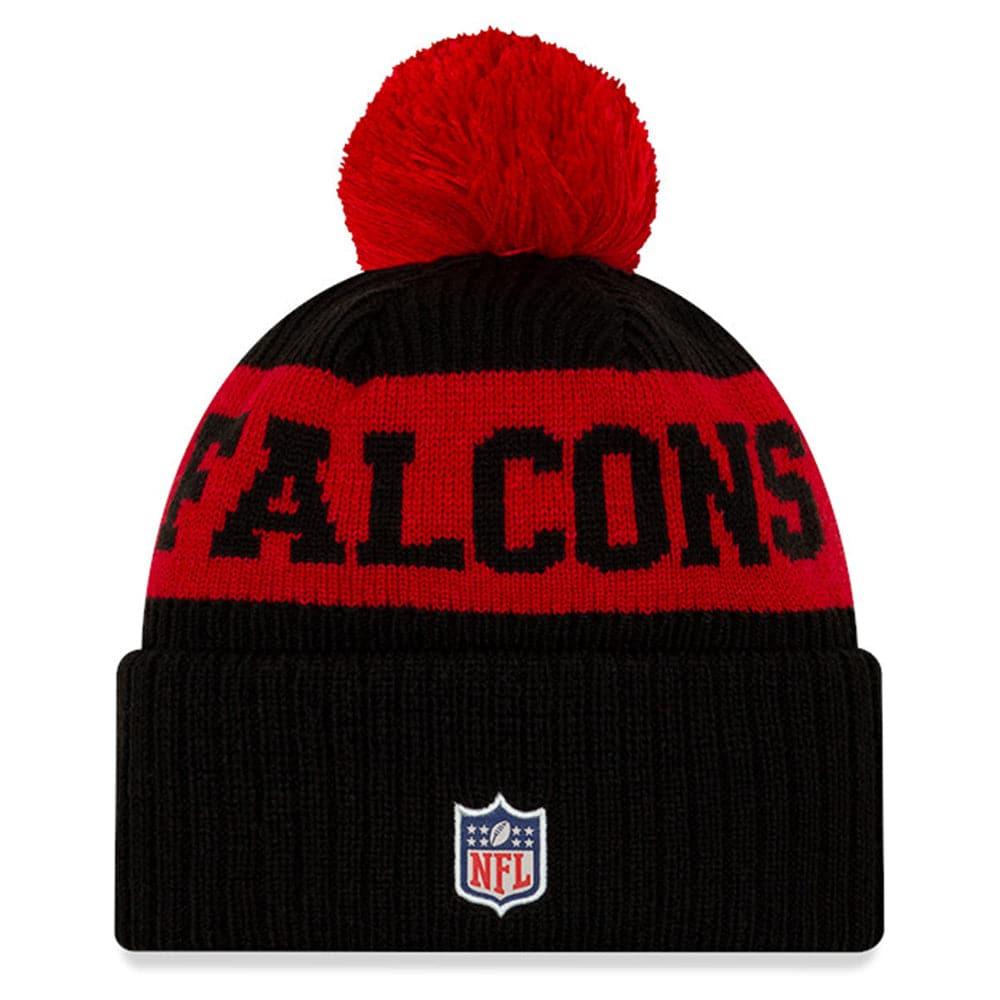 New Era Beanies Atlanta Falcons New Era NFL 2020 Team Sideline Knit Beanie - Black
