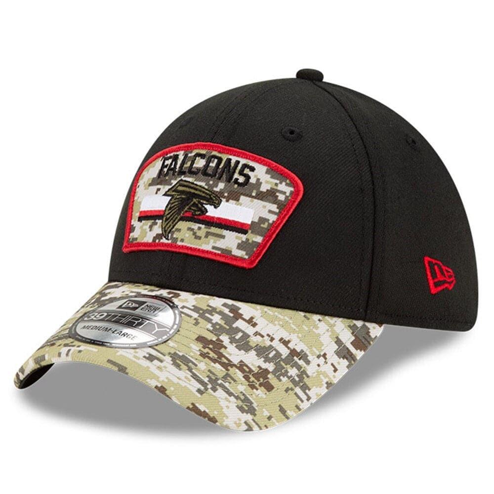 New Era Caps Atlanta Falcons New Era NFL 2021 Salute To Service 39THIRTY Flex Fit Hat - Black