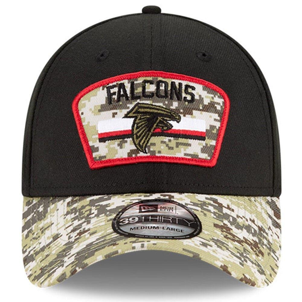 New Era Caps Atlanta Falcons New Era NFL 2021 Salute To Service 39THIRTY Flex Fit Hat - Black