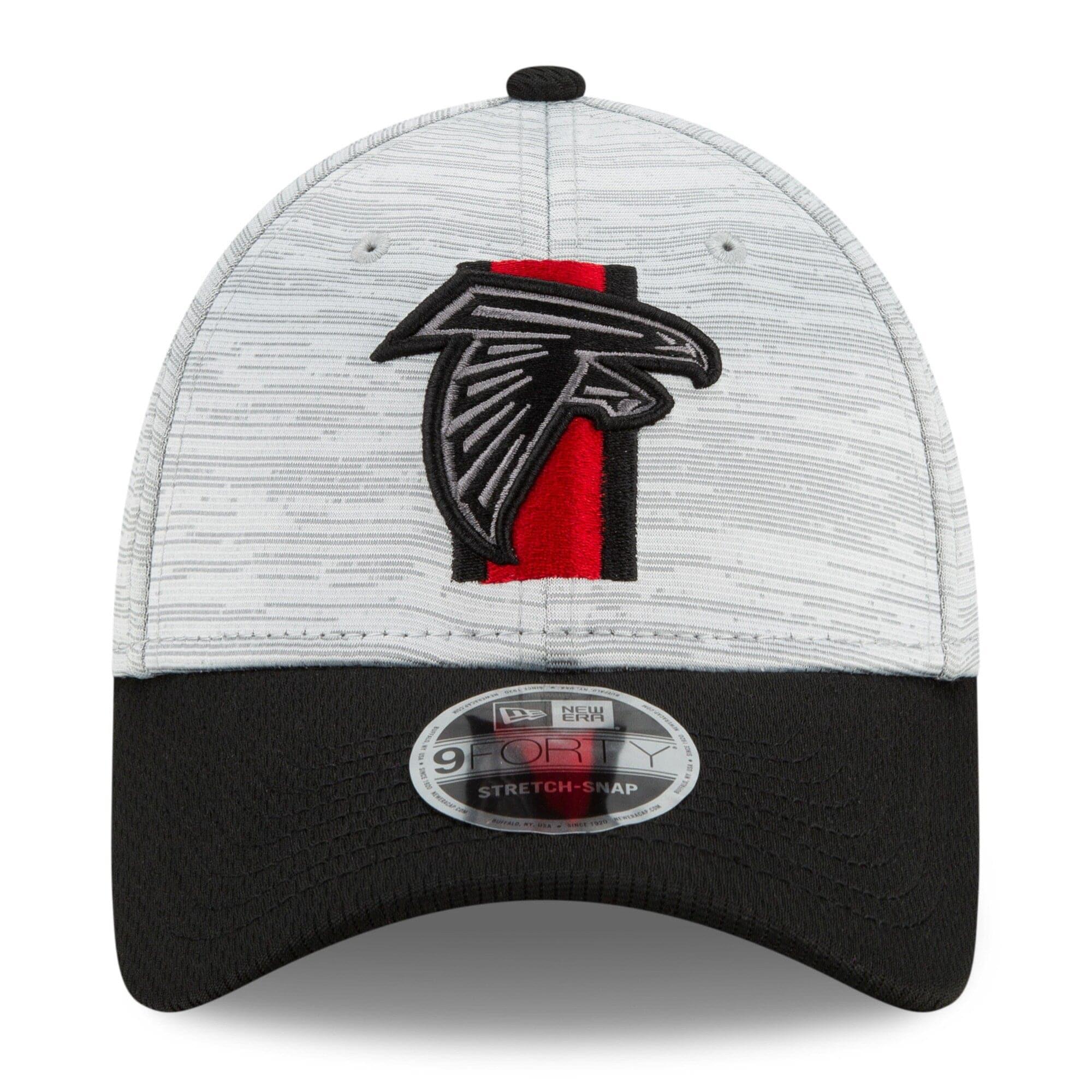 New Era Caps Atlanta Falcons New Era NFL 2021 Training Camp 9FORTY Curve Stretch Snapback Hat - Grey