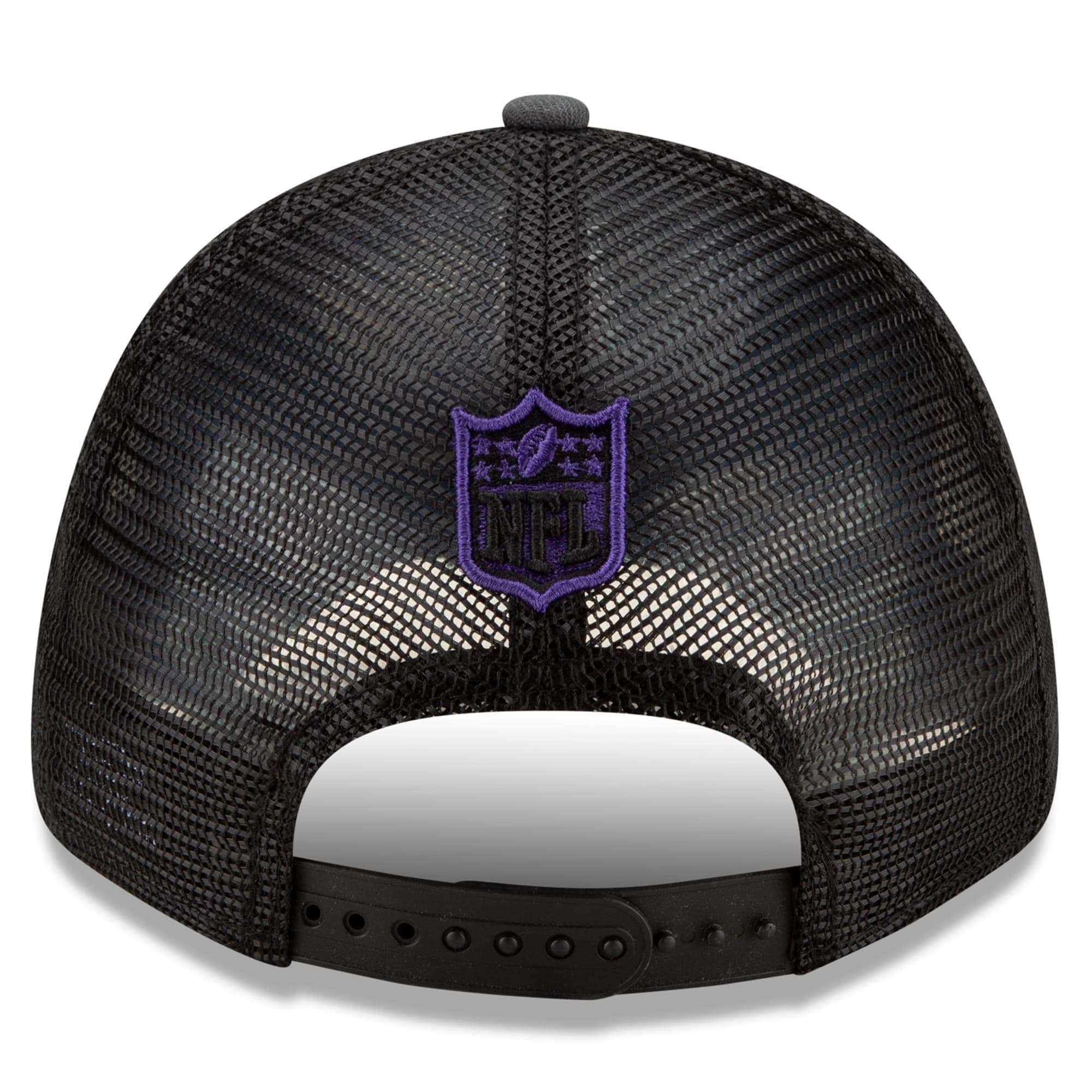 New Era Caps Baltimore Ravens New Era 2021 NFL Draft 9FORTY Snapback Curve Hat - Graphite