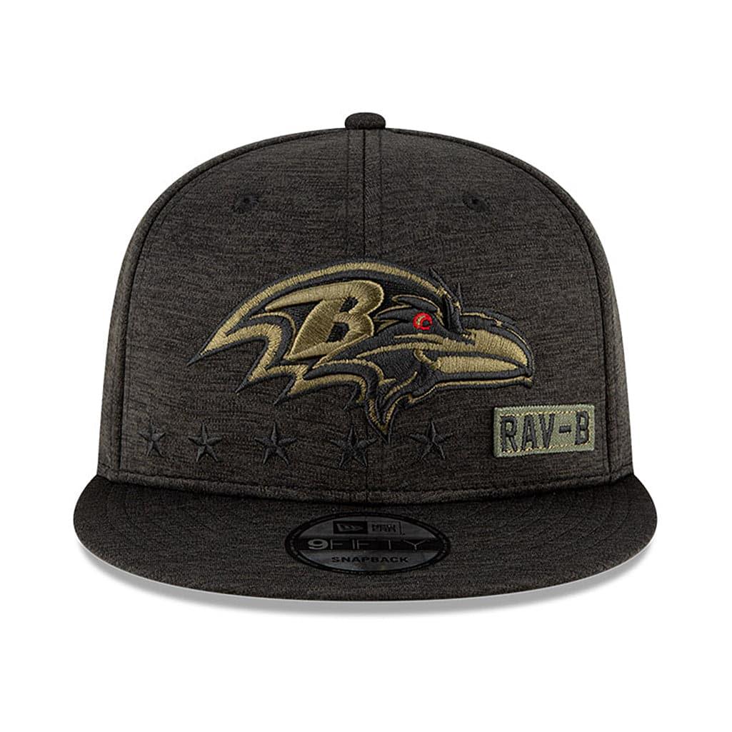 New Era Caps Baltimore Ravens New Era NFL 2020 Salute To Service 9FIFTY Snapback Hat - Black