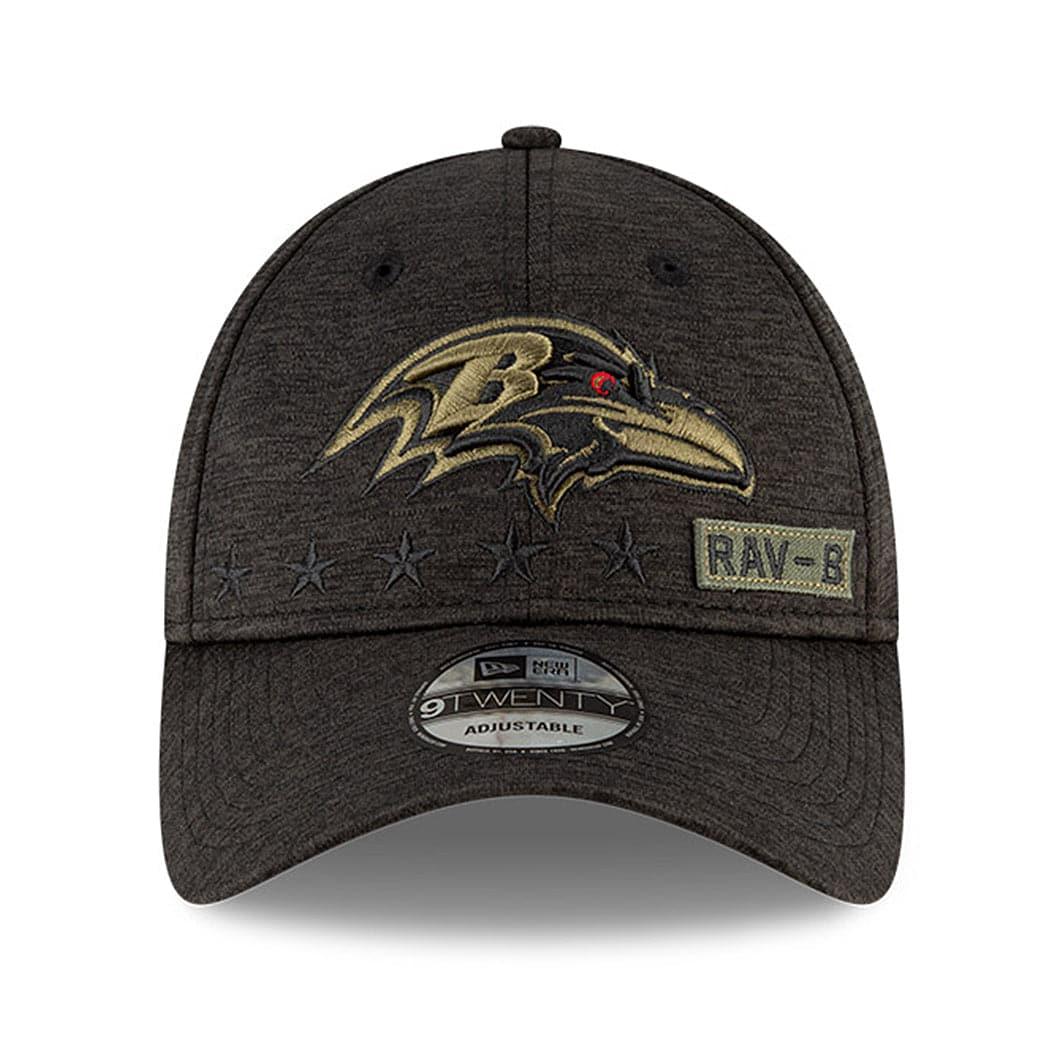 New Era Caps Baltimore Ravens New Era NFL 2020 Salute To Service 9TWENTY Curve Hat - Black