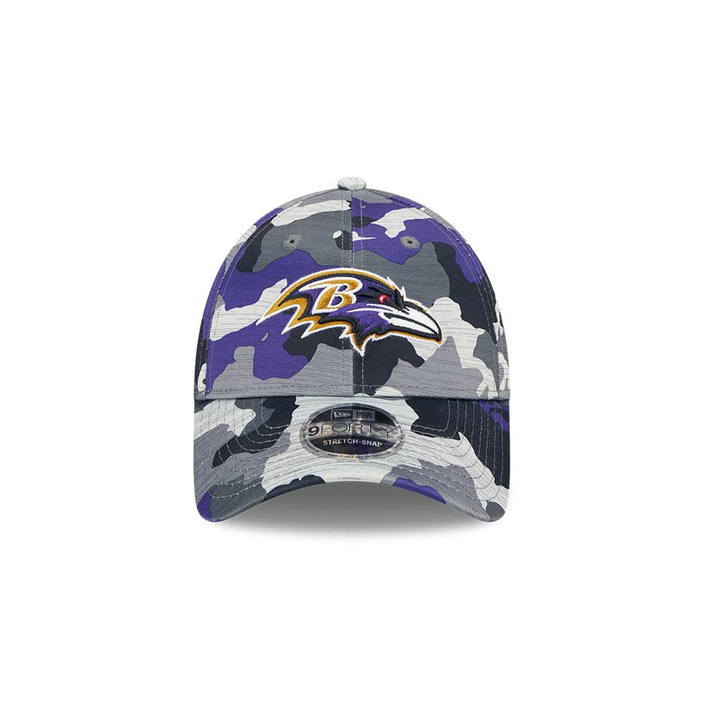 New Era Caps Youths Baltimore Ravens New Era NFL 22 Training Camp Youths 9FORTY Stretch Snap Hat - Camo