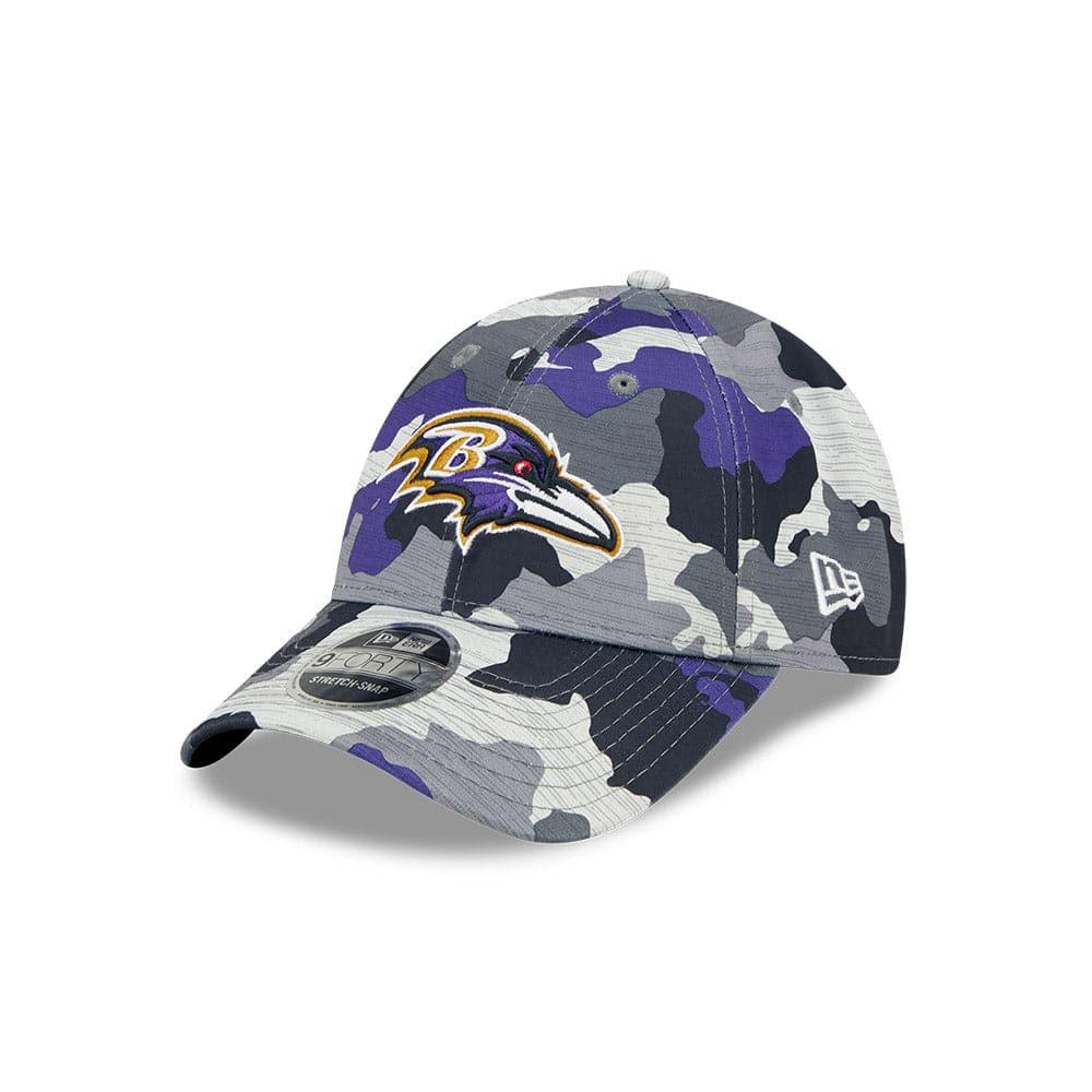 New Era Caps Youths Baltimore Ravens New Era NFL 22 Training Camp Youths 9FORTY Stretch Snap Hat - Camo
