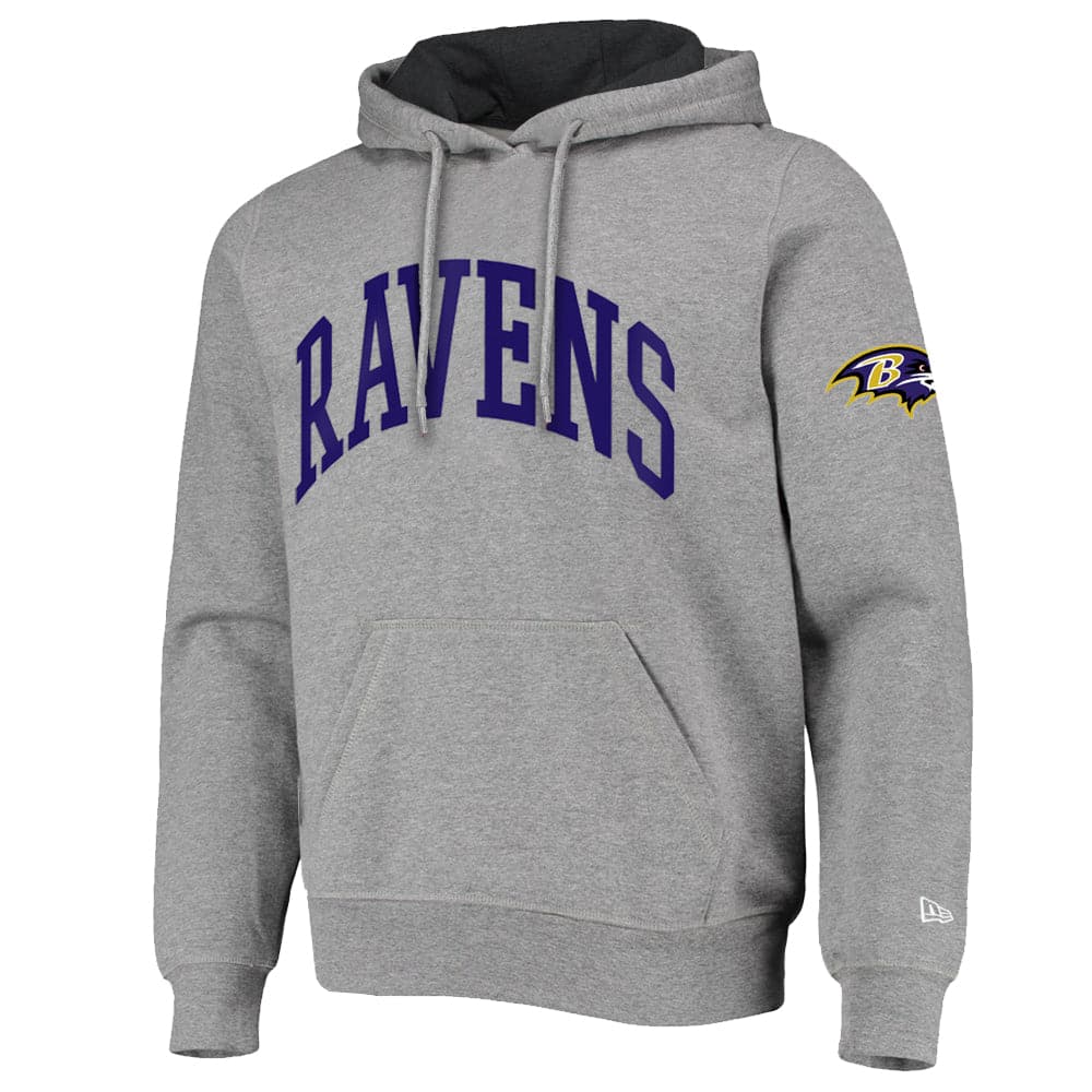 New Era Jumpers Baltimore Ravens New Era NFL Block Arch Hoodie Jumper - Heather Grey