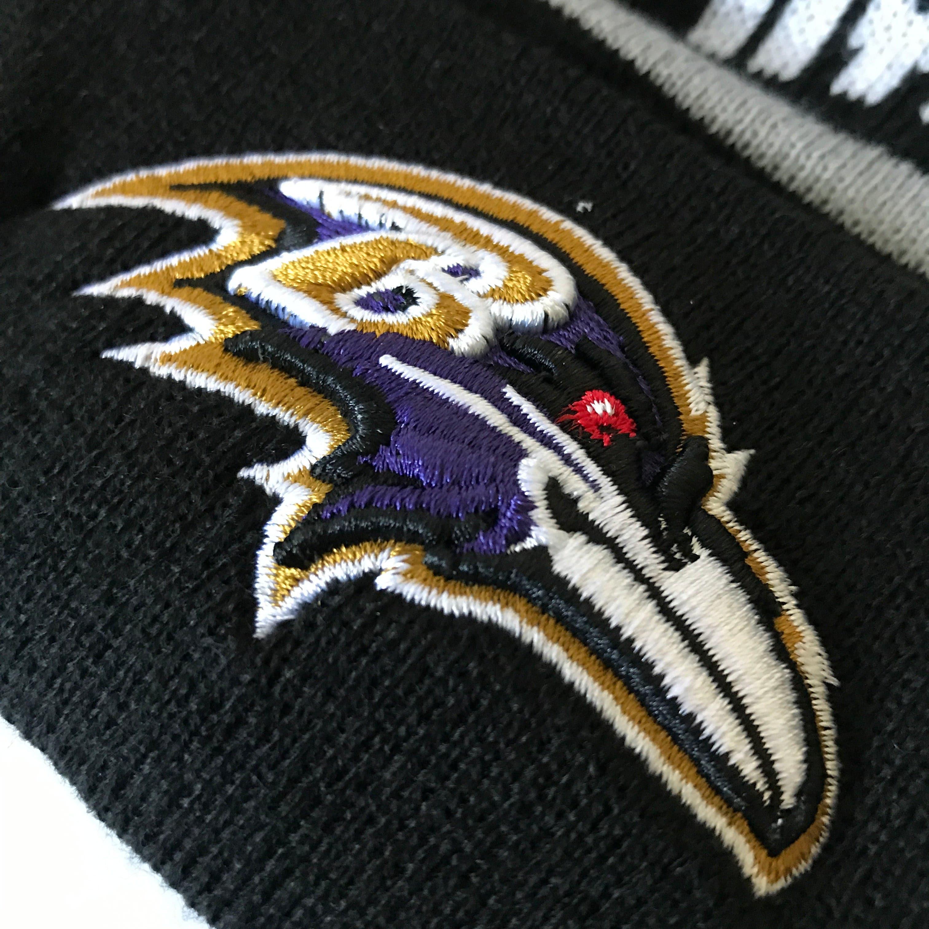 New Era Beanies Baltimore Ravens New Era NFL Grey Stripe Knit Beanie - Black
