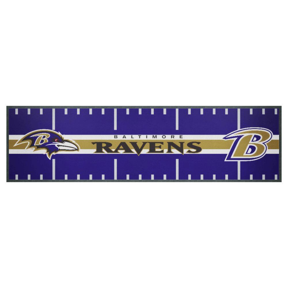 NFL Branded Accessories Baltimore Ravens NFL Team Field 90 x 25cm Bar Runner/Mat