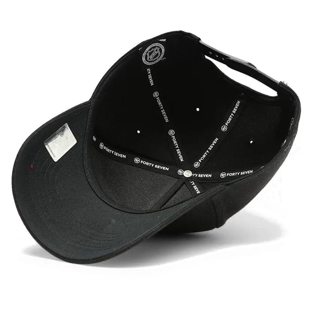 47 Brand Caps Boston Bruins '47 NHL Black On Black MVP DT Pinch Curve Snapback Hat