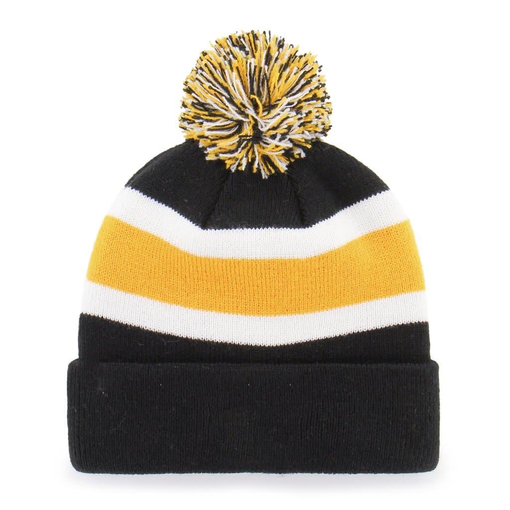 47 Brand Beanies Boston Bruins '47 NHL Breakaway Pom Knit Beanie - Black