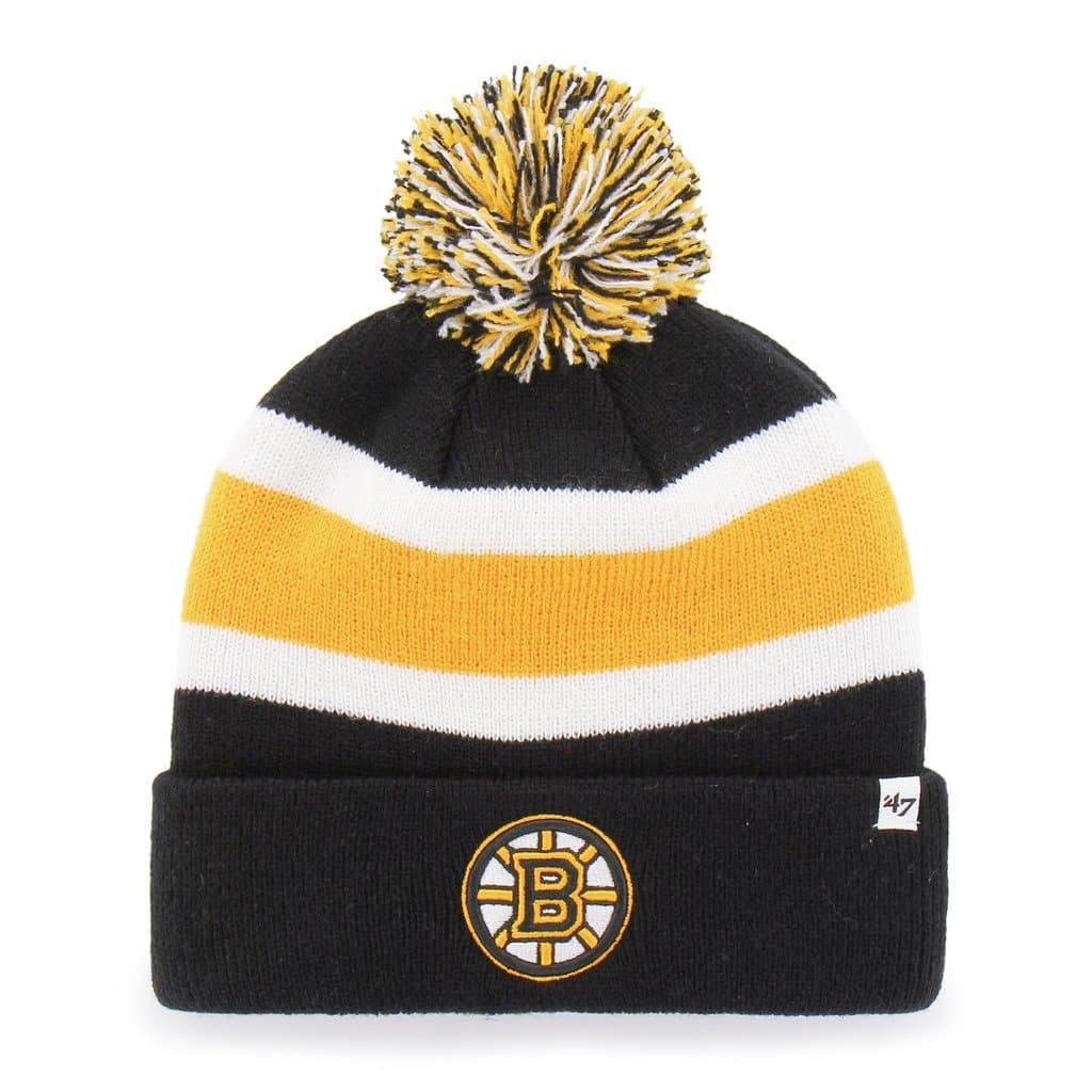 47 Brand Beanies Boston Bruins '47 NHL Breakaway Pom Knit Beanie - Black