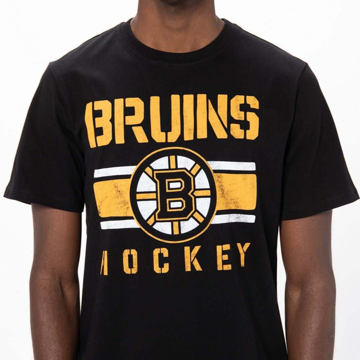 47 Brand T-Shirts Boston Bruins '47 NHL Distressed Echo T-Shirt - Black