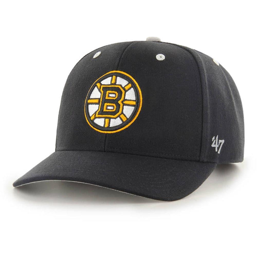 47 Brand Caps Boston Bruins '47 NHL Grey Pop Audible DB Pre-Curved Snapback Hat - Black