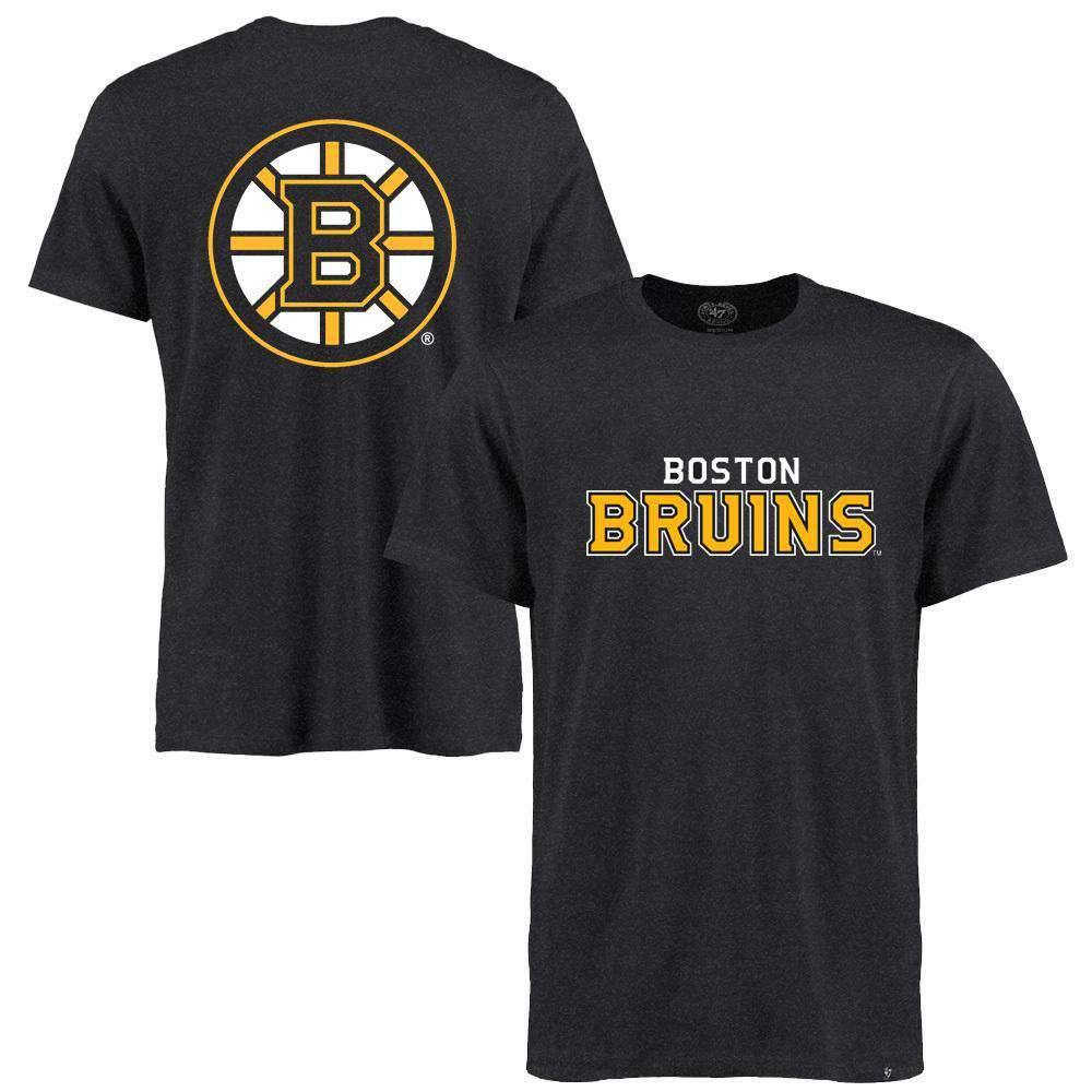 47 Brand T-Shirts Boston Bruins '47 NHL MVP Club T-Shirt - Charcoal Marle