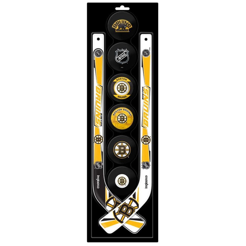 Inglasco Accessories Boston Bruins Inglasco NHL FaceOff 8-Pack Mini Hockey Set