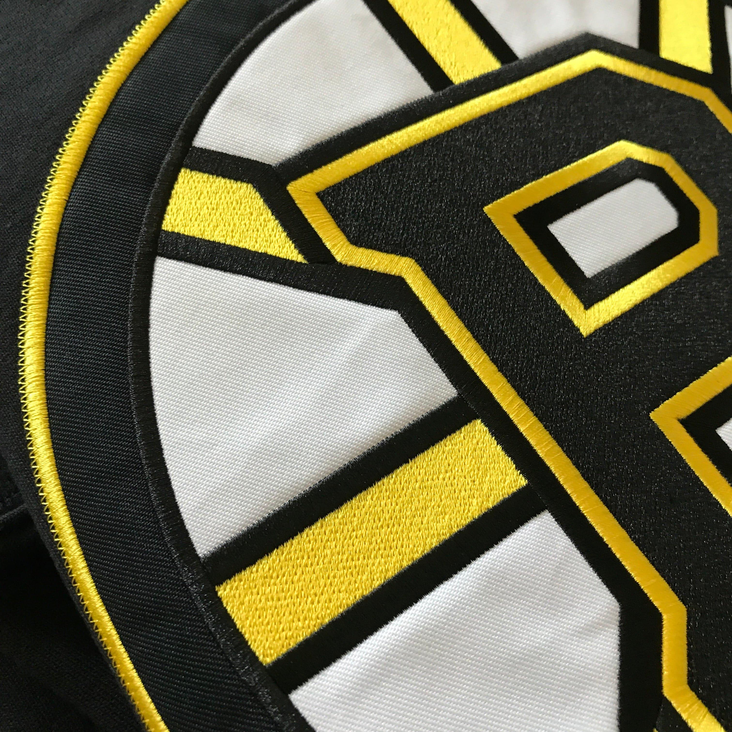 NHL Branded Jumpers Boston Bruins NHL Applique Logo Oversized Hoodie Jumper - Black