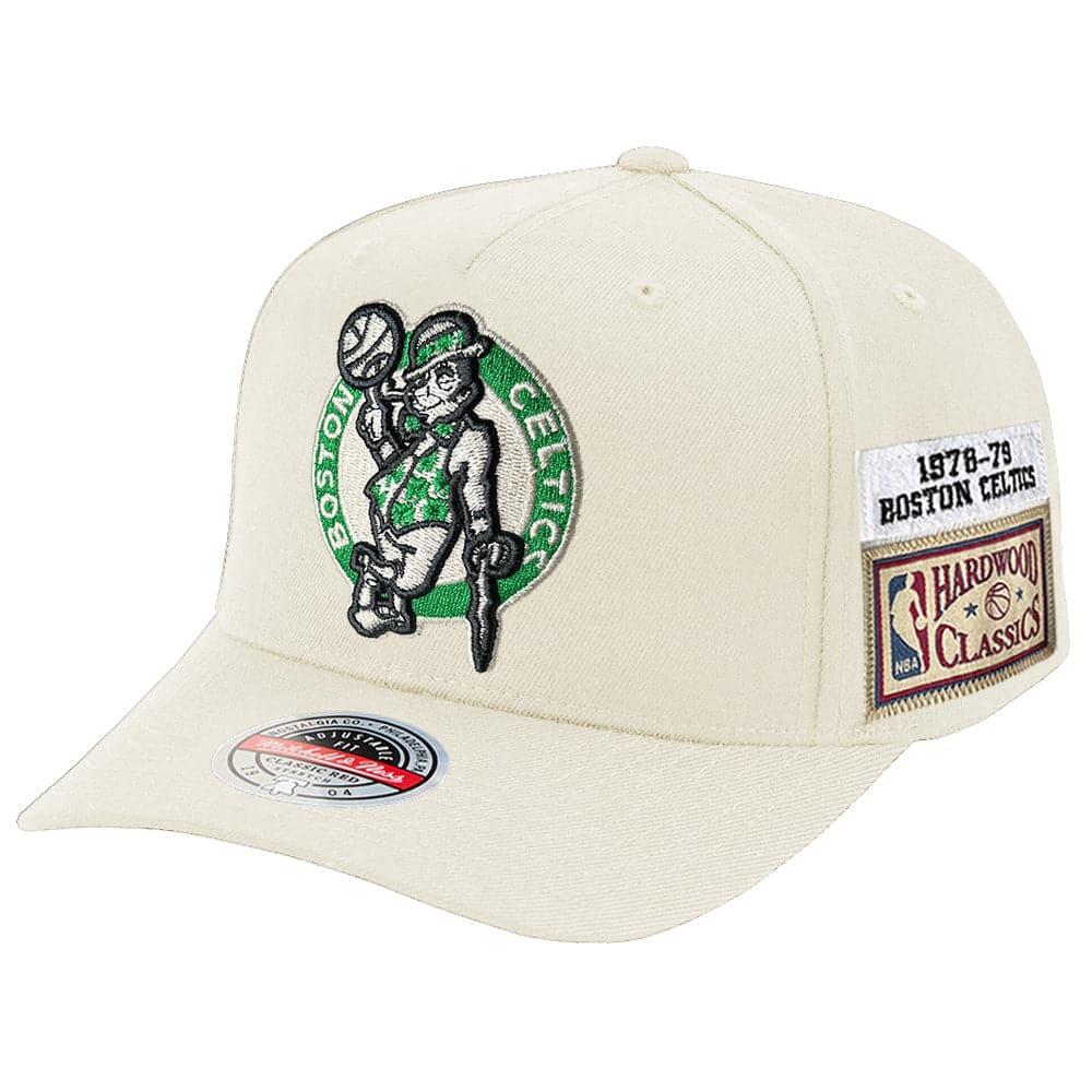 Mitchell And Ness Caps Boston Celtics Mitchell & Ness NBA 78-79 Patch Classic Red Snapback Hat - Vintage White