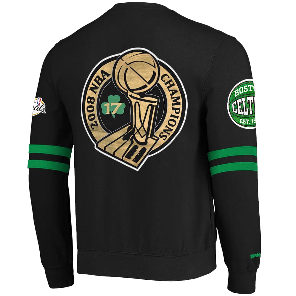 Mitchell And Ness Jumpers Boston Celtics Mitchell & Ness NBA All Over 2.0 Crew Jumper - Green