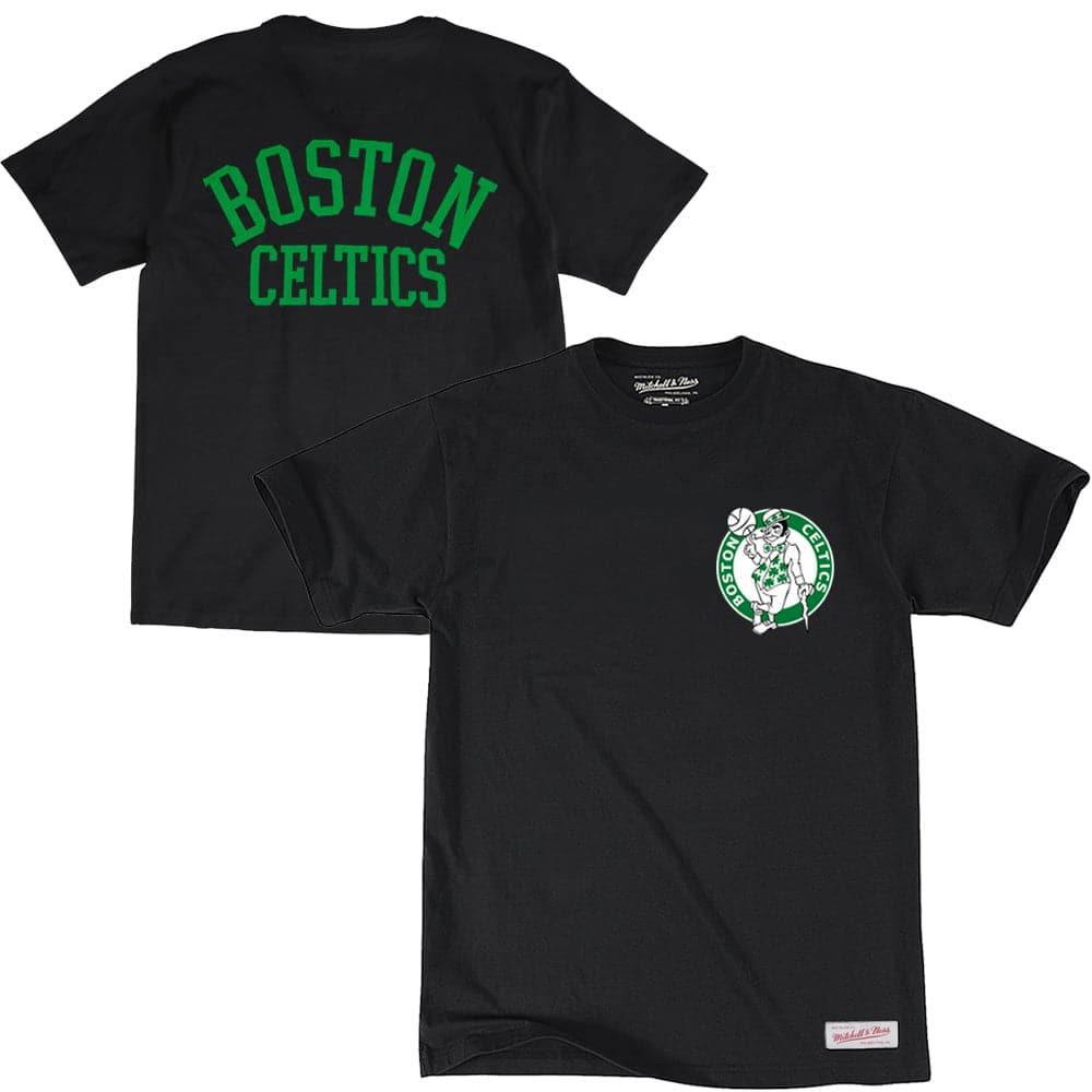 Mitchell And Ness T-Shirts Boston Celtics Mitchell & Ness NBA Arch Wordmark T-Shirt - Black