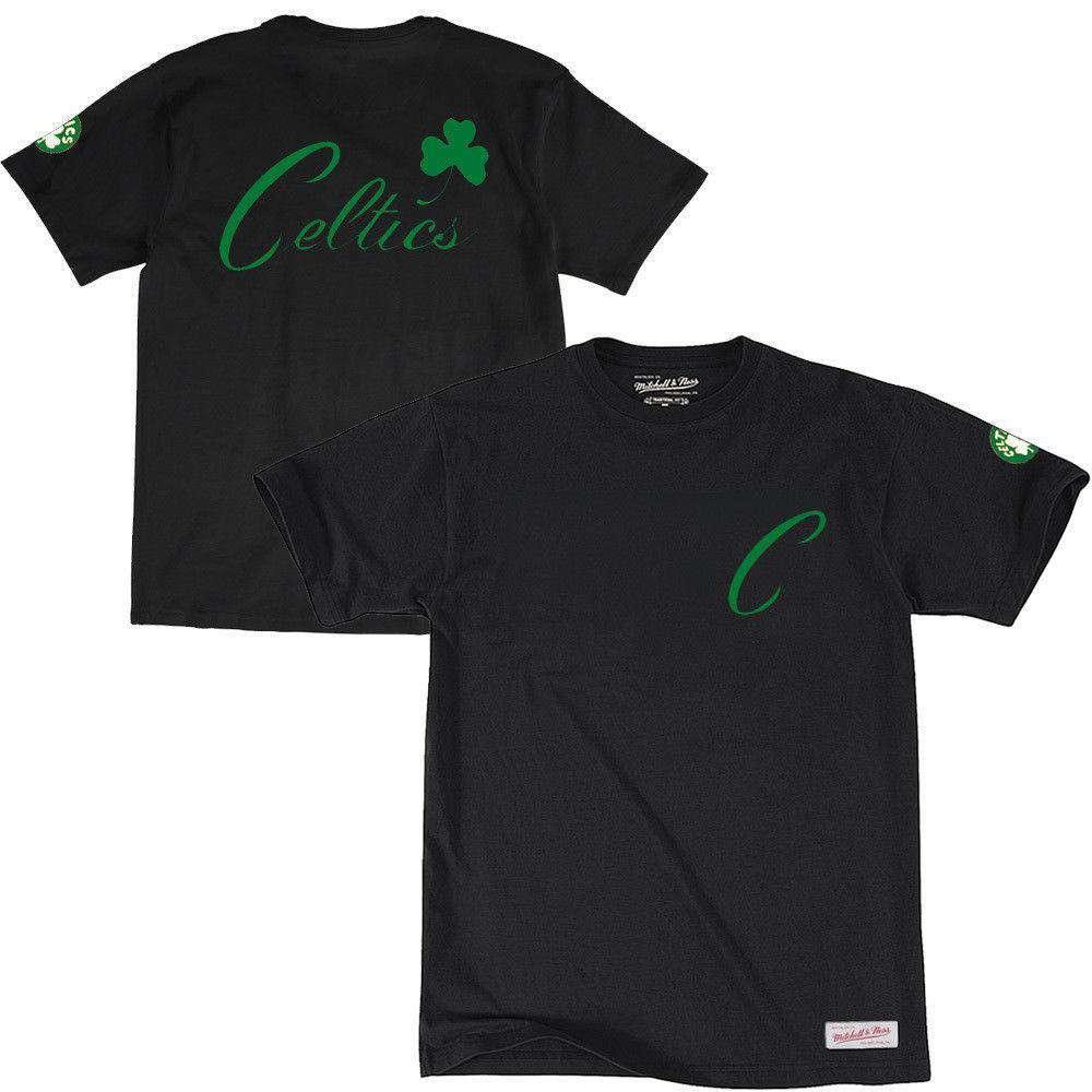 Mitchell And Ness T-Shirts Boston Celtics Mitchell & Ness NBA Ball Game T-Shirt - Black